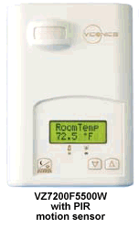 The VZ7200 can be ordered with an on-board PIR (Passive Infra Red) occupancy sensor.