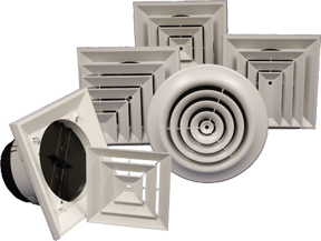 round ceiling diffusers square ceiling diffusers